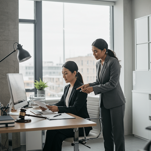 2 abogados trabajando