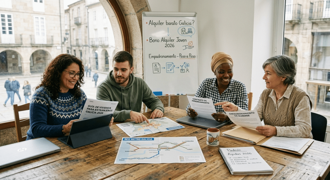 Las mejores ciudades de Galicia para extranjeros con información sobre alquiler, ayudas y empadronamiento en 2026.