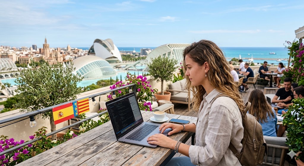 La Comunitat Valenciana se ha erigido como el refugio definitivo para quienes buscan la máxima flexibilidad para nómadas digitales en Valencia, ofreciendo un ecosistema donde la productividad y el placer convergen en perfecta armonía. Al integrarse en esta vibrante región, el profesional remoto en España descubre que la transición hacia un estilo de vida deslocalizado es sumamente sencilla gracias a una infraestructura diseñada por y para la conectividad. La ciudad no solo ofrece sol y playa, sino una red de espacios de coworking en Valencia de última generación que fomentan el networking internacional y la creatividad sin límites. Aquí, el concepto de oficina se expande hacia las terrazas bañadas por el sol y los parques urbanos, permitiendo que la comunidad de nómadas digitales crezca con una naturalidad asombrosa, convirtiendo la capital del Turia en el tablero de operaciones ideal para mentes brillantes y emprendedoras de todo el mundo.